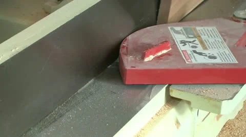 Wood jointer power tool Stock Footage 20527382