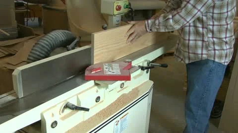 Wood jointer power tool Stock Footage 20527609