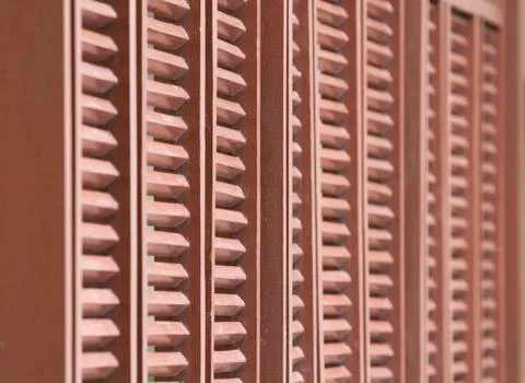 Wood lath wall pattern Stock Photos