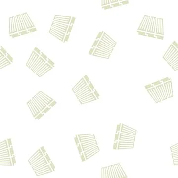 Wood layer floor glyph vector seamless pattern 库存插图