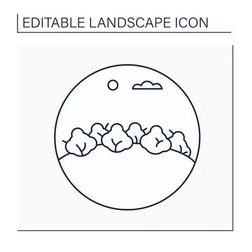 Wood line icon Stock Illustration