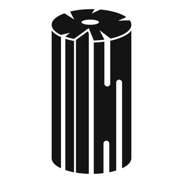 Wood log icon representing timber and lumber industry Ilustración de archivo