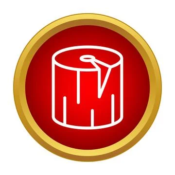 Wood log icon representing timber and forestry industry Stock Illustration