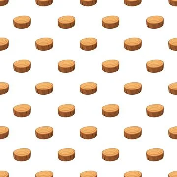 Wood log slice pattern background creating natural texture Stock Illustration