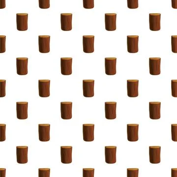 Wood log slice seamless repeating pattern background Stock Illustration