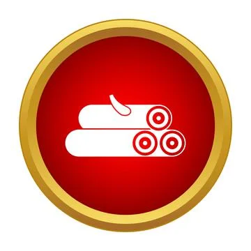 Wood logging industry timber logs icon design 스톡 일러스트