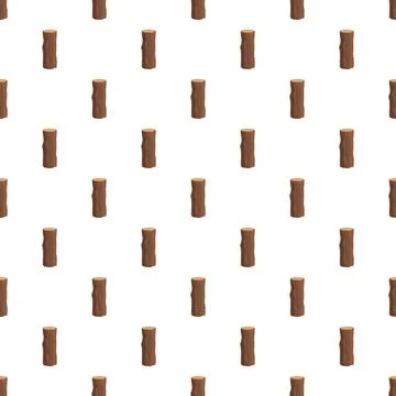 Wood logs creating a seamless pattern background Illustrazione stock