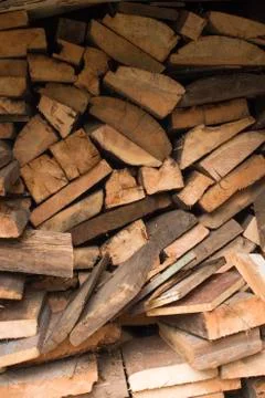 Wood logs pattern Stock Photos