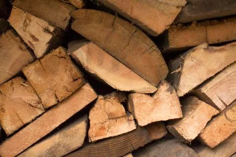 Wood logs pattern Foto stock