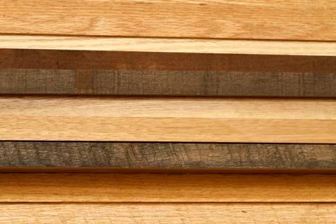 Wood Lumber Stack FromThe Side Stock Photos