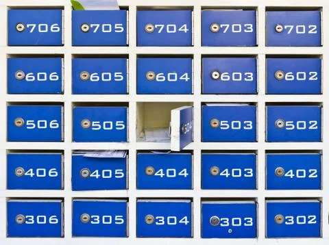 Wood mail boxes Stock Photos