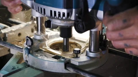 Wood milling machine in action 스톡 동영상 95274754