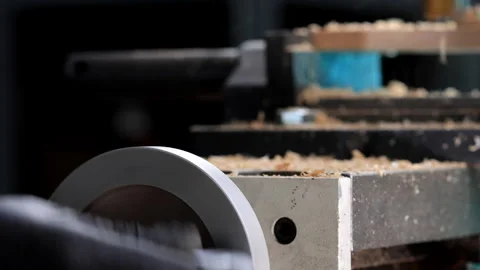 Wood milling machine in action Stock Footage 274481833