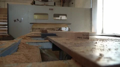 Wood Milling with a Machine in a Workshop Vídeos de archivo 293541897