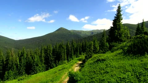 Wood Mountain Clouds Stock Footage 68818793