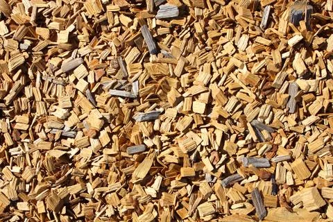 Wood mulch background Stock Photos