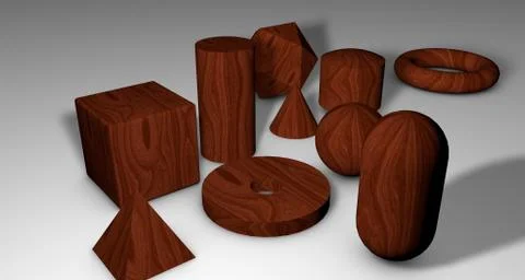 Wood objects Stock Illustration