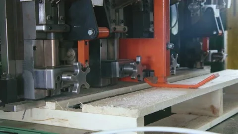 Wood Pallet Assembly Stock Footage 201624617