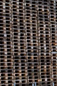 Wood pallets Stock-Fotos