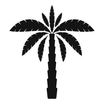 Wood palm icon simple vector. Coconut tree Stock Illustration