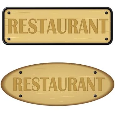 Wood panel of restaurant Stock Illustration