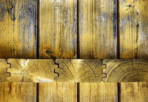 Wood paneling joint Stock Photos