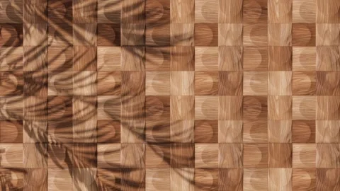 Wood panels pattern, empty wall background showroom with copyspace Stock Footage 346601744