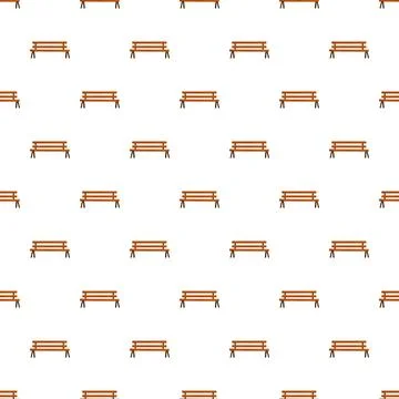 Wood park bench seamless pattern background design Stockillustratie