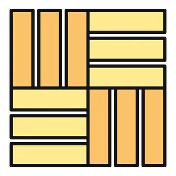 Wood parquet flooring pattern creating icon design Illustrazione stock