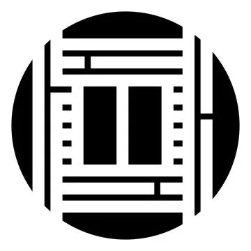 Wood parquet flooring pattern design circular icon Stock Illustration