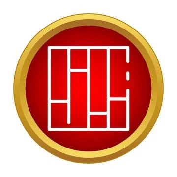 Wood parquet flooring pattern line icon inside circle Stock Illustration