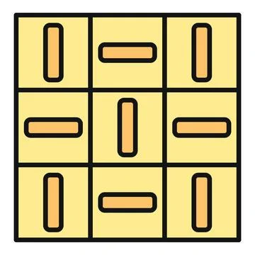 Wood parquet pattern abstract icon vector 库存插图