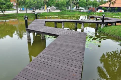 Wood path Stockfoto's