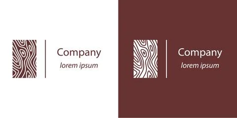 Wood Pattern Logo Stock Illustration