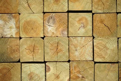 Wood pattern of stacking square wood texture Stock Photos