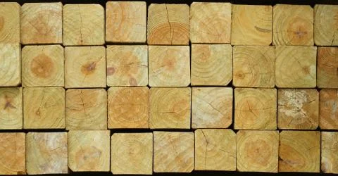 Wood pattern of stacking square wood texture Stock Photos