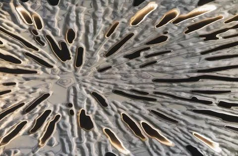 Wood patterned background with hidden backlight carved on cnc machine Stock Photos