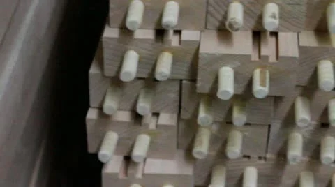Wood Pegs in Table Legs Stock Footage 10799853