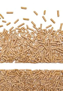 Wood pellets frame Stock Photos