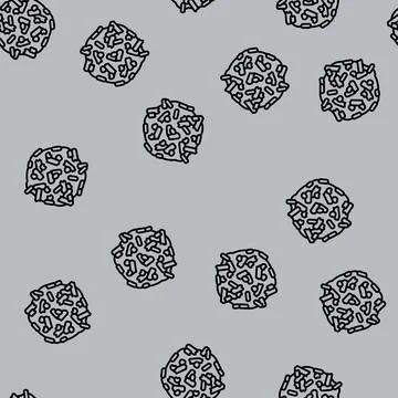 Wood pellets line seamless pattern Stock Illustration