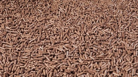 Wood pellets production Stock Footage 99013815