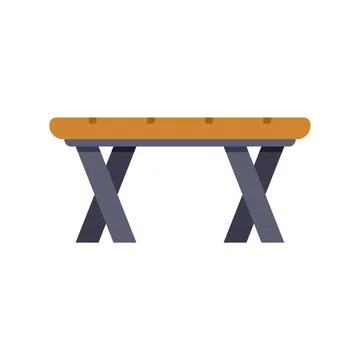 Wood picnic table flat vector illustration design イラスト素材