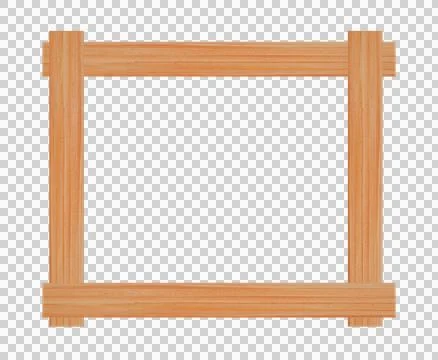 Wood picture frame isolated Stock Photos