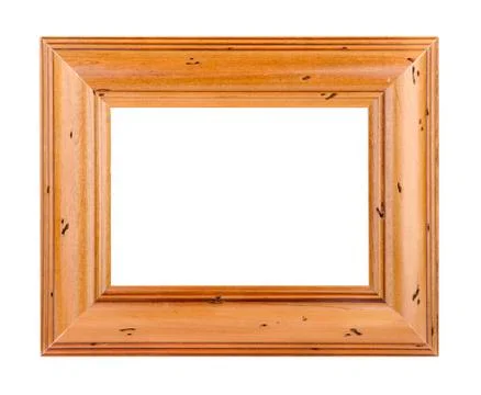 Wood Picture Frame with Path Stock Photos