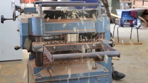Wood planer Video stock 163317821