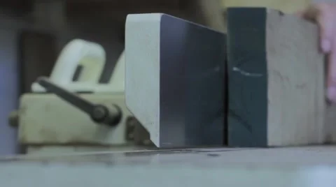 Wood planer - mid shot Video stock 51879375