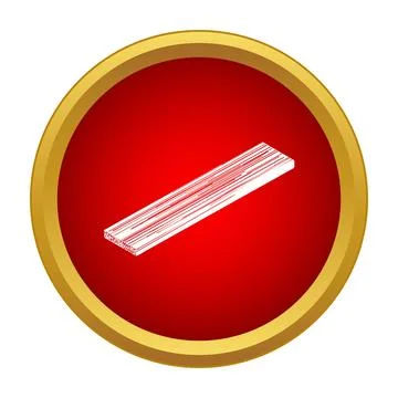 Wood plank icon representing construction and carpentry Stock Illustration