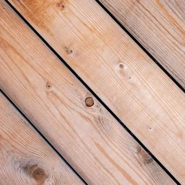 Wood planks diagonal pattern top view close up Stock Photos