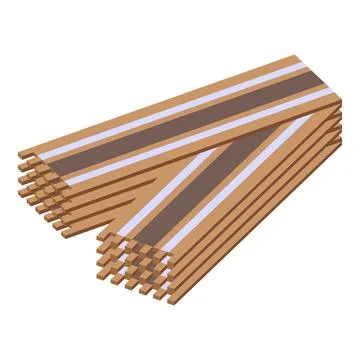 Wood planks forming a chevron pattern are ready for construction Stock Illustration