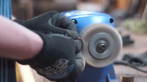 Wood Polish with machine Stock Footage 26131455